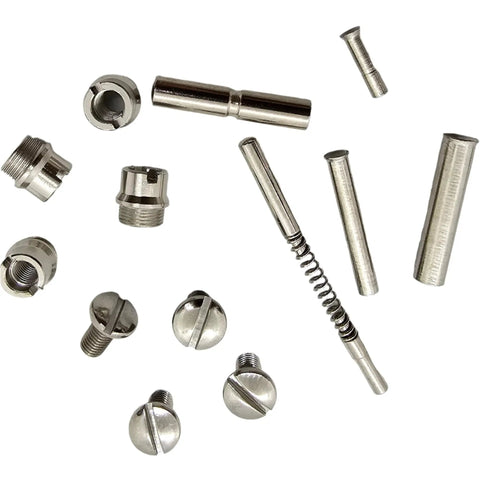 Polished Nickel Plated 1911 Grips Screws Pins And Bushings Replacement Kit For Government Commander And Officer Variants