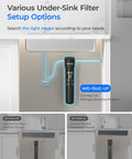 Various under-sink filter setup options featuring 0.01 Micron Ultrafiltration Inline Water Filter For Refrigerator Serving Straight Up Fresh Hydration With Zero Stress Setup And A Game Changing Tight Seal That Really Kicks Things Into High Gear.