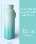 Portable 22oz Stainless Steel Breast Milk Cooler Bottle Keeps Pumped Stash Ice Cold For Up To Twenty Four Hours with large capacity design.