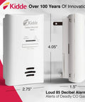 Plug In Carbon Monoxide Detector With Battery Backup, 85 DB Alarm, LED Status Lights, Peak Memory, Easy Setup For Home Safety