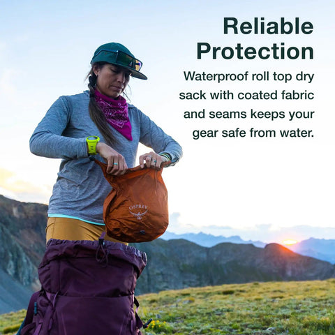 Person using Ultralight 3L Waterproof Dry Sack Roll Top Closure Lightweight Grab and Go Compact Dry Bag for Camping and Hiking