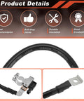 Heavy Duty Battery Negative Cable With Ibs Sensor For Bmw X5 2014 To 2018 close-up showing cable insulation and connector details.