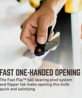 Clast Compact Folding Utility Knife EDC Pocket Knife With Fast Flip Ball Bearing Quick Open System Durable FRN Grip One Hand Open Replaceable Blades Everyday Carry Tool For Tinkering Home Outdoor Tasks, hand opening blade