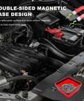 Collapsible Magnetic Parts Tray With Dual Sided Magnetic Base 4.5 Inch Square Metal Organizer in use during car repair