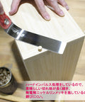 Top Tier Japanese Flush Cutting Hand Saw For Fine Woodworking Trimming Dowels Tenons And Tight Quarters Ultra Slim Blade cutting a dowel.