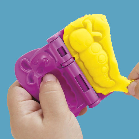 Light-Up Microscope Toy For Kids With Glow Reveal And 9 Accessories In 5 Colors, open purple and yellow slide case