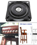 Kickass Heavy Duty 8 Inch Bar Stool Swivel Plates Replacement showing mounted steel base for 360 rotation style.