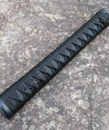 Hardwood Tsuka Katana Handle 10.2 Inch DIY Samurai Sword Grip With Alloy Copper Iron Fittings Real Or Fake Samegawa Black Ito