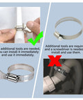 Comparison of Six Pack 1-1/4 Inch Stainless Steel Hose Clamps With Adjustable Thumb Screws for pool filter pump hoses and PVC tubing