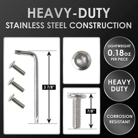 Real Deal M6 Stainless Steel License Plate Screws For Toyota Land Cruiser 250 2024 Plus anti theft bolts with Torx key.
