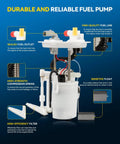 Top Shelf Heavy Duty Electric Fuel Pump Assembly With Integrated Strainer And Fresh Seal Kit For Ford Freestyle 2005 2006 2007 close-up view.