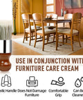 Durable Horsehair Bristle Brush For Gentle Leather And Wood Treatment Straight Up Premium Wax Applicator on a wooden table.