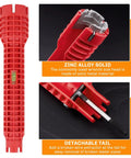 14 In 1 Tap Spanner Tool for Faucet Installation And Plumbing Repair with zinc alloy head and detachable tail feature