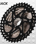 Back view of Ultra Light 8 9 10 11 12 Speed Bike Cassette for mountain road XC DH AM with 11 to 52T range on white background.