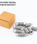 Top Shelf Stainless Steel Furniture Replacement Springs For Recliner Sofa Beds Rollaway And Trundle Set of eight springs with a box.
