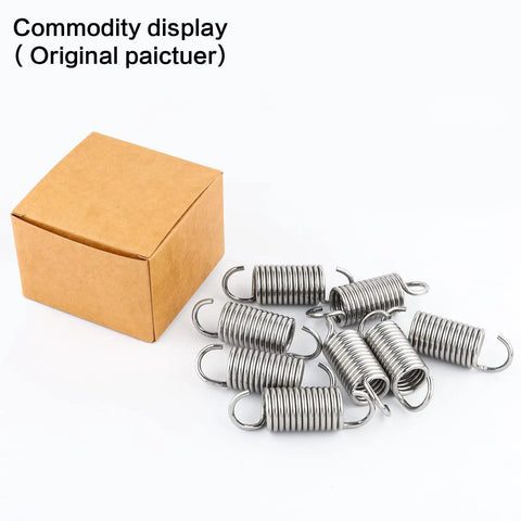 Top Shelf Stainless Steel Furniture Replacement Springs For Recliner Sofa Beds Rollaway And Trundle Set of eight springs with a box.