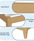 Queen Wood Platform Bed Frame With Solid Wooden Legs And Heavy Duty Slat Support For A Room Refresh details of solid wood edges and sturdy legs