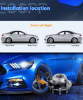 Diagram showing installation location of Front Wheel Hub Bearing Assembly Pair for Dodge Ram 1500 2500 3500 4x4 2006 2008