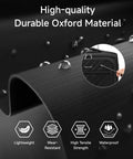 High-quality Oxford material of Underseat Carry-On Luggage With Spinner Wheels, Soft Sided 15 Inch Travel Case in Black, waterproof feature.