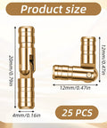Invisible Brass Barrel Hinges 25 Pack, 20x4mm Hidden Concealed Hinges For Jewelry Boxes Cabinets And Small DIY Woodworking Projects