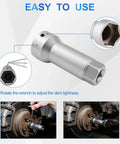 All-In-One Axle Thread Repair Kit For Spindles And Wheel Studs By Syizyen demonstrating socket use and adjustment on axle threads.