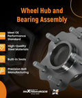Rear Wheel Hub And Bearing Assembly For Nissan Rogue FWD 2014 To 2019 And Rogue Sport FWD 2017 To 2019 With Encoder ABS 5 Lug