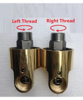 Three Quarter Inch HD20 Brass 360 Degree Rotating Joint Swivel Connector For Water And Oil Spray Systems DN20 Right Thread Rotary Union Heavy Duty 360 Sprayer Connector, left and right thread view