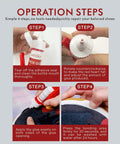 Operation steps for using Thirty Second Rapid Shoe Glue For All Footwear Waterproof Clear Adhesive That Bonds Sneaks Boots Heels