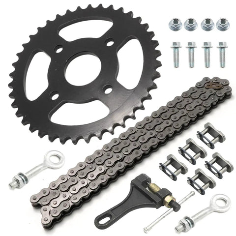 Heavy Duty Rear Sprocket 40 Tooth 90 Link 420 Chain Kit For Mini Bike Replacement Fits Coleman CT200U BT200X CT200U-EX And Baja Motorsports MB165 MB200 196cc 6.5HP Built Tough Durable And Easy Install