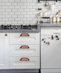 Kitchen with Antique Copper Cabinet Knobs 10 Pack Center Mount 1-1/4 Inch Zinc Vintage Retro Drawer and Kitchen Cabinet Pull Hardware