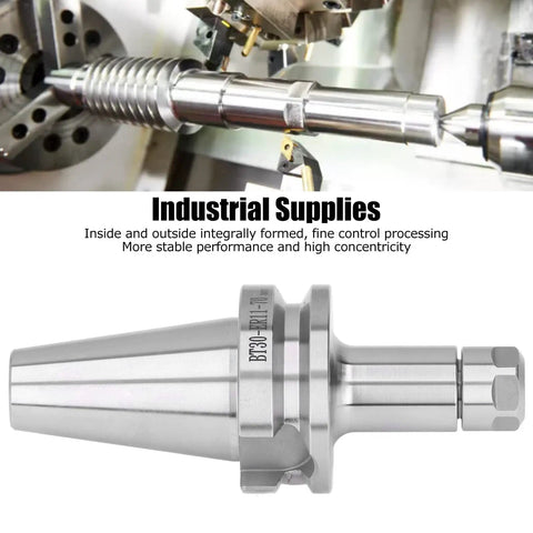 BT30 CNC Tool Holder ER11-70 Milling Arbor With Top Notch 0.005mm Runout Precision close-up view with machine in background