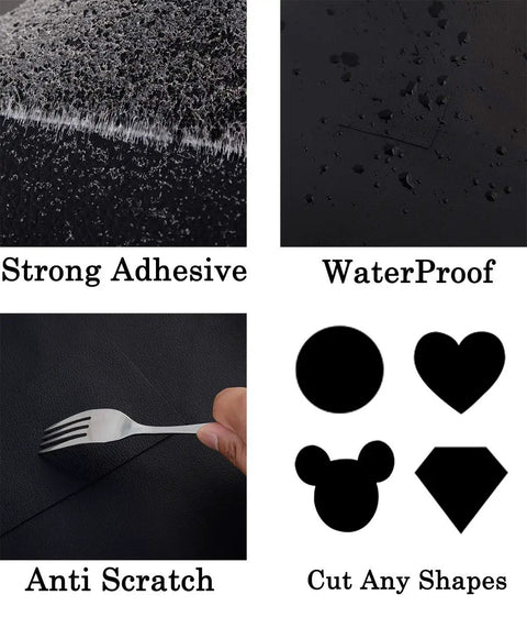 DIY Leather Repair Patch Tape Kit Self Adhesive 3 By 55 Inch Patches features adhesive, waterproof, anti-scratch, cut shapes.