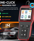 All In One OBD II Diagnostic Tool With Battery Tester, Code Reader For Check Engine Light, Plug And Play Car Scanner on display