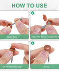 Instruction guide for using 200 Pack Plastic Hinged Screw Cover Caps White For M3 M4 M5 5mm Screw Heads