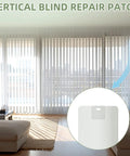 60 Piece Vertical Blind Repair Tabs Kit With Transparent PVC Adhesive Fixers for Replacement Slats Installed on Window