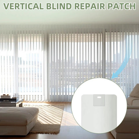 60 Piece Vertical Blind Repair Tabs Kit With Transparent PVC Adhesive Fixers for Replacement Slats Installed on Window