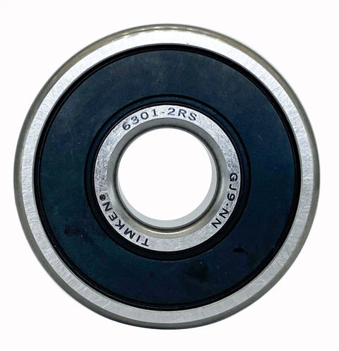 2 Pack 6301 2RS Double Rubber Seal Bearings 12x37x12mm For High Speed Rigs, DIY Projects, And Small Machinery, Shielded On Both Sides To Lock In Lubricant And Block Contaminants, close-up