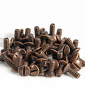 Top Tier Replacement Wall Plate Screws Featuring A Hella Sweet Antique Copper Finish 50 Piece Set crafted from carbon steel.