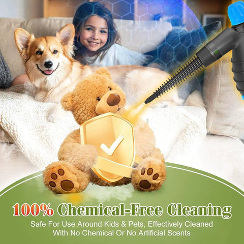 Easy Clean Handheld Steam Cleaner For Home And Car 275F High Temp Fast Heat Multi Surface Steamer Chemical Free Pet Safe use