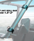 UTV Windshield Mount Clamps Straps Kit 4 Pack Fits 1 To 2 Inch Roll Bars Front Windshield Mounts With Adjustable Straps view
