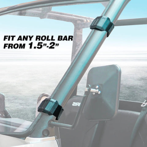UTV Windshield Mount Clamps Straps Kit 4 Pack Fits 1 To 2 Inch Roll Bars Front Windshield Mounts With Adjustable Straps view