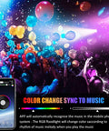 Outdoor RGBW Flood Light With App Control Waterproof 100W LED Color Changing 16 Million Colors in a vibrant party setting