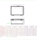 Bulletproof IP67 Junction Box In Heavy Duty ABS Plastic With Rock Solid Stainless Latch And Smooth Flip Cover built dimensions diagram with measurements.