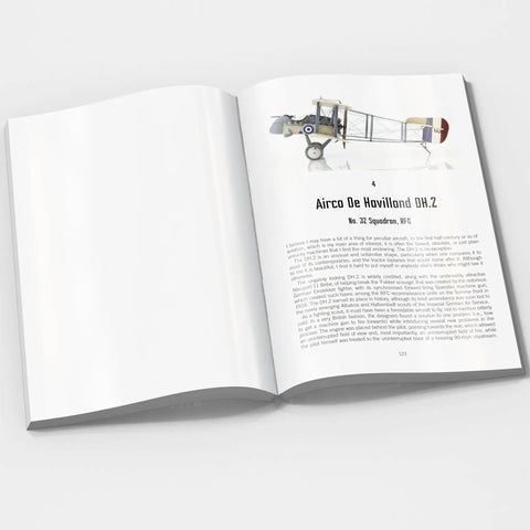 Open book showing Airco De Havilland DH.2 in Hands On Scratchbuilding World War I Aircraft In 1 144 Scale A Practical Guide For Diehard Modelers
