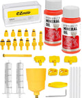 Brake Bleed Kit For Shimano TeKTro TRP Hydraulic Disc Brakes With 120 ML Mineral Oil Fluid And Funnel, full kit components displayed.