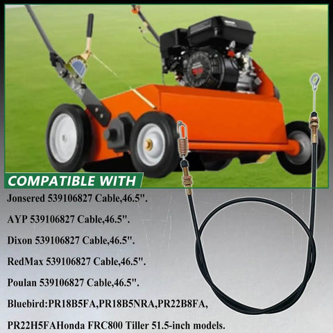 46.5 Inch Power Rake Activation Cable Replacement For Husqvarna BG22 DT18BF DT22 Jonsered Poulan dethatchers, OEM 539106827