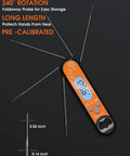 Instant Read Digital Meat Thermometer For Grillin And Roasting, Foldable Probe, Backlit Display, Orange, 240° Rotation