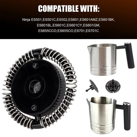 Milk Frother Replacement For Luxe Cafe ES601 ES655 ES701 Series Compatible Whisk Accessory In Stainless Steel And Plastic