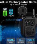 Pocket Sized 5W Mini Guitar Amp With Bluetooth And USB Playback Four Built In Effects Clean Overdrive Distortion Reverb Rechargeable