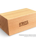 Legit Solid Hardwood Turntable Stand For LP Records And Album Jackets To Show Off Your Fresh Vinyl Collection While Spinning Tracks Without Messing Up Your Smooth Lounge Or Desk Area Setup, made of premium solid beech wood.